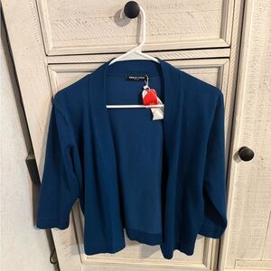 Urban Coco Women's Open Front Cardigan - Deep Blue